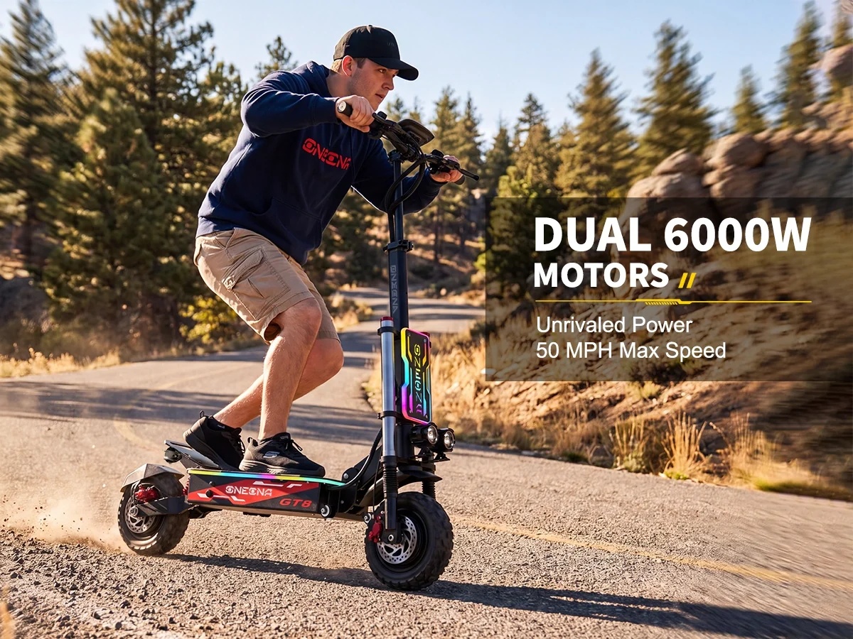 ONECNA NEW GT8PRO Elektrorolle – 60V 5600W Dual Motor Electric Scooter Bewertung und Preis
