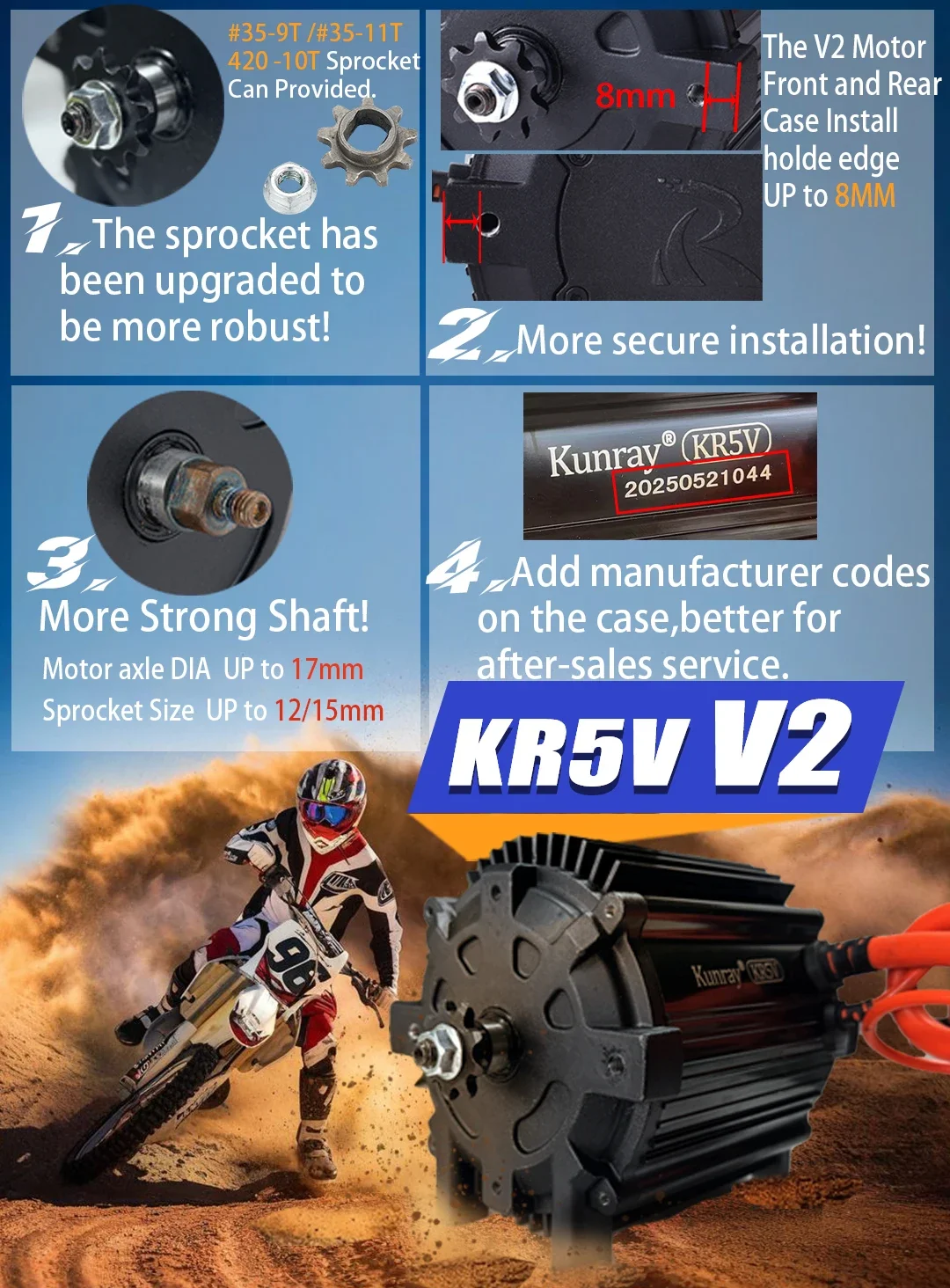 Heißer Verkauf: KR5V V2 Kunray – 72V 5000W Electric Motorcycle Bewertung und Preis